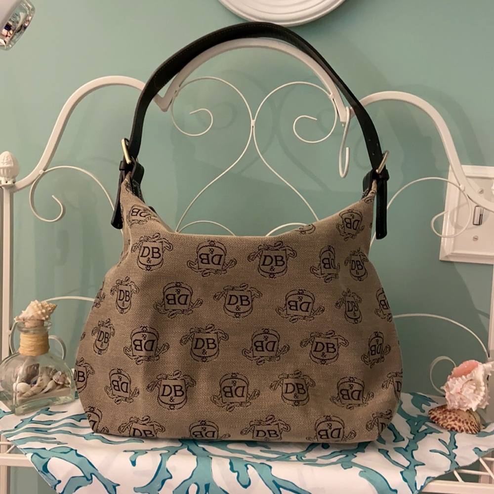 Vintage D & B Signature Jacquard Shoulder Bag